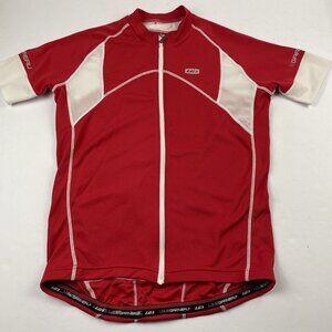Louis Garneau Cycling Jersey Men’s M Short Sleeve Full Zip Poly Stretch Red